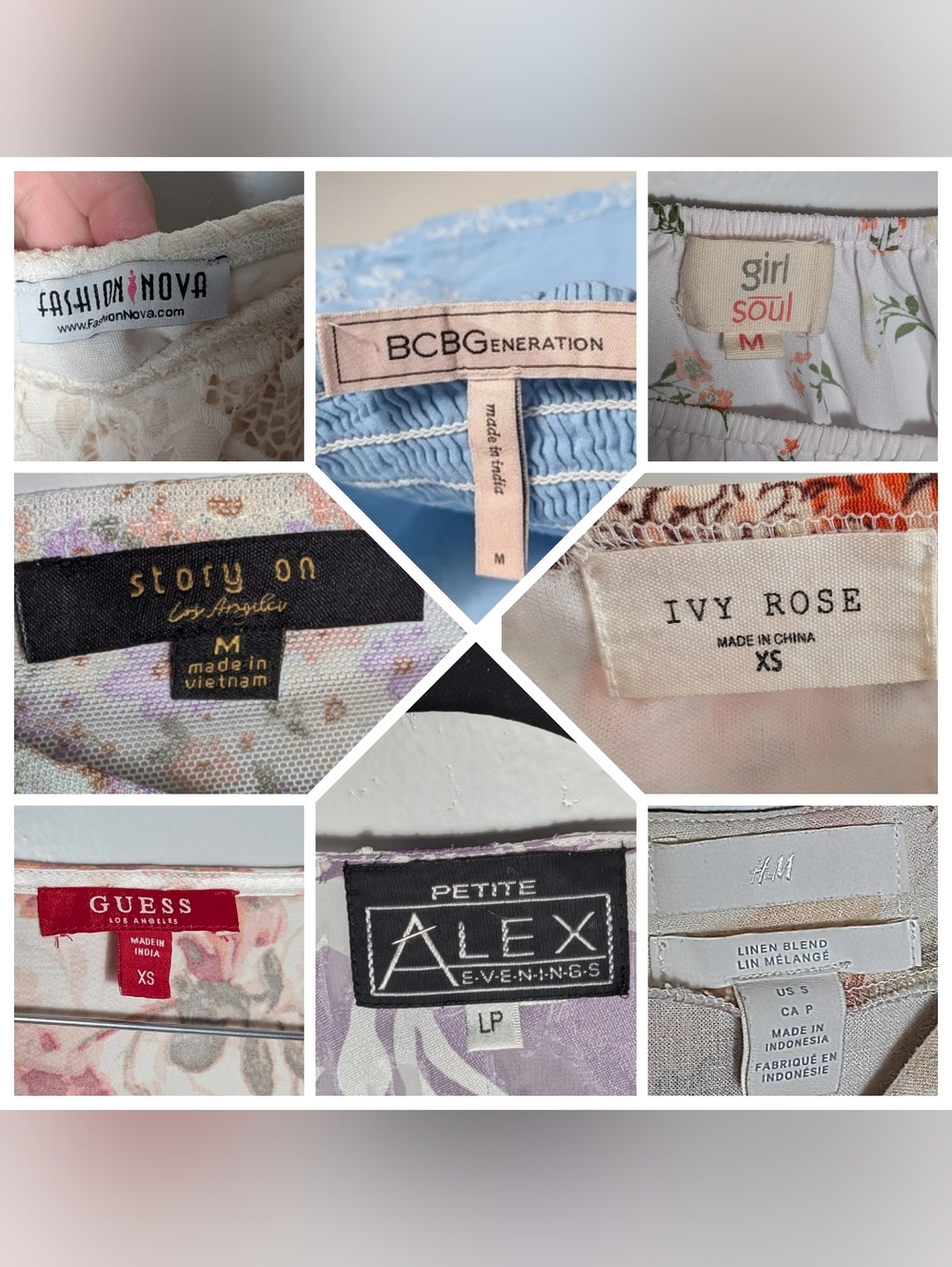 Mixed Brand Lot Blouses Bright Floral Boho Romantic Crop Fairy Y2K Cottagecore - Picture 16 of 16